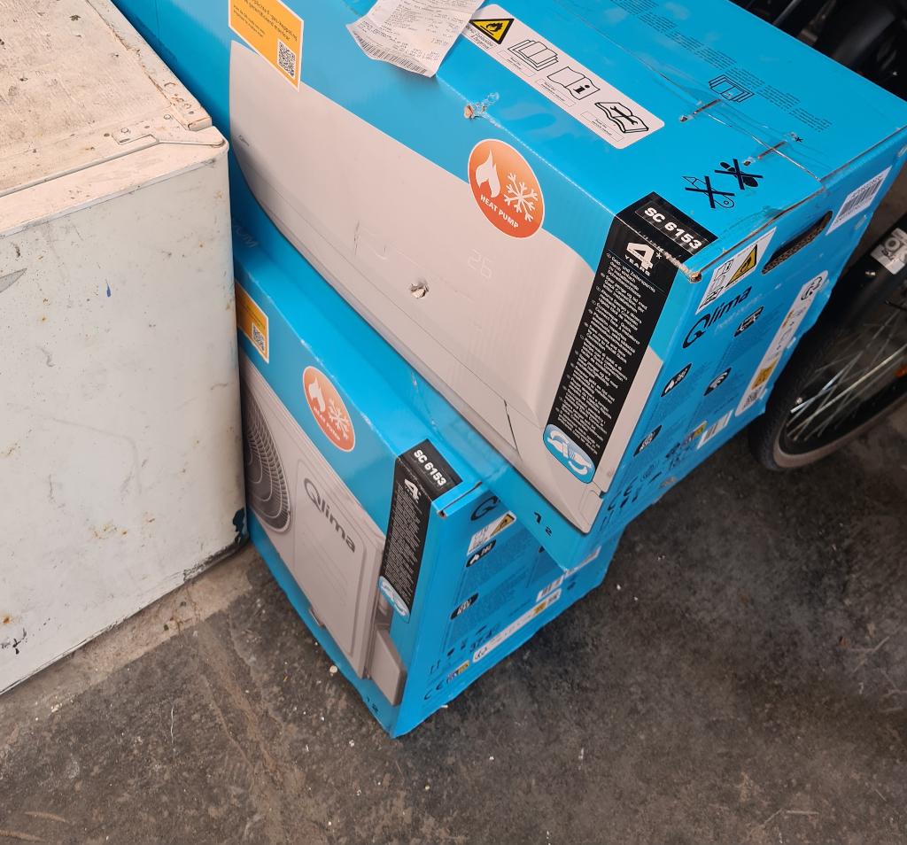 Airco Qlima split airconditioner SC 6153 wit, Witgoed en Apparatuur, Airco's, Ophalen, Koelen en Ontvochtigen, Timer, Nieuw