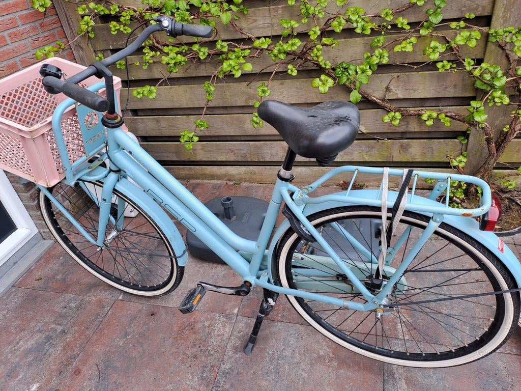 Mooie BSP Transportfiets met roze krat, 3 versnellingen, Terugtraprem, Gebruikt, Goederen, Ophalen