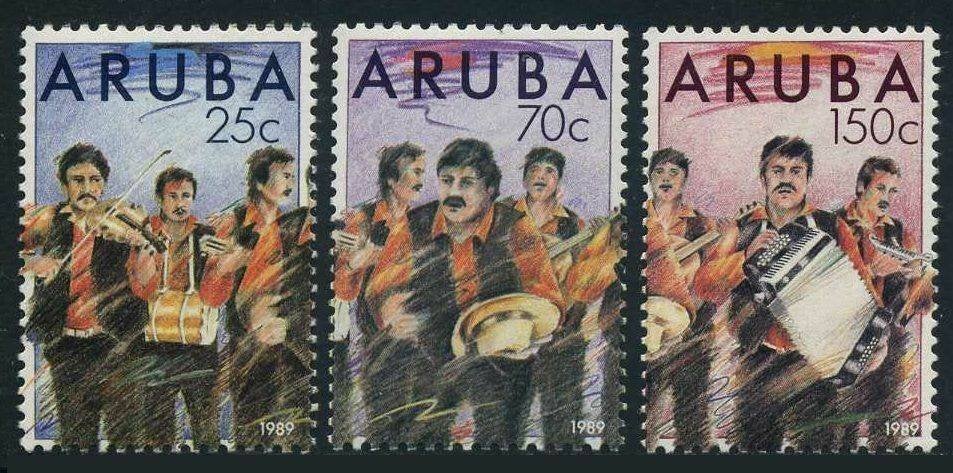 Aruba 1989 Dande nieuwjaar postfris, Ophalen of Verzenden, Gestempeld