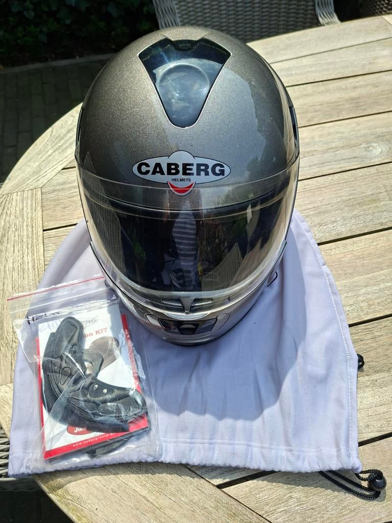 Caberg Systeemhelm Maat S - Grijs, Motoren, Systeemhelm, Dames, Ophalen of Verzenden, S