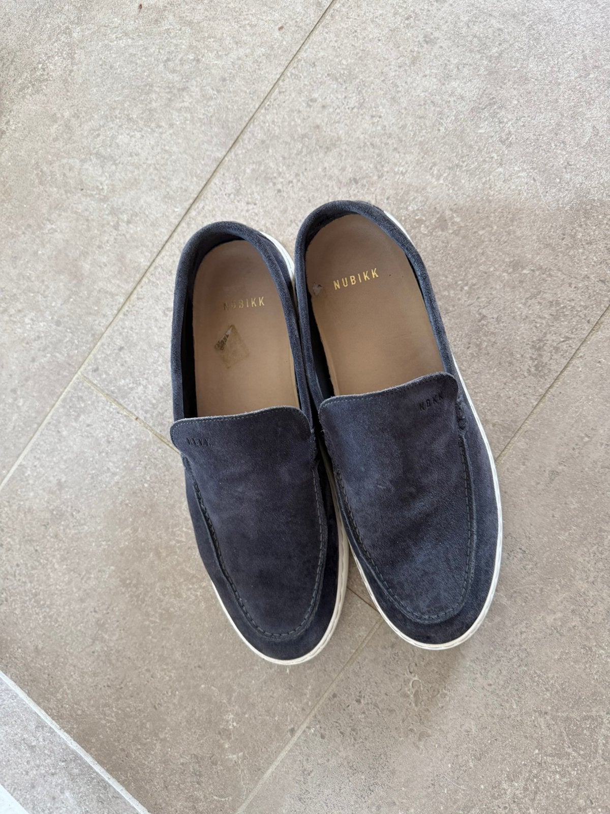 Nubikk Loafers - Donkerblauwe suède only for man  maat 44, Verzenden, Zo goed als nieuw, Blauw, Loafers
