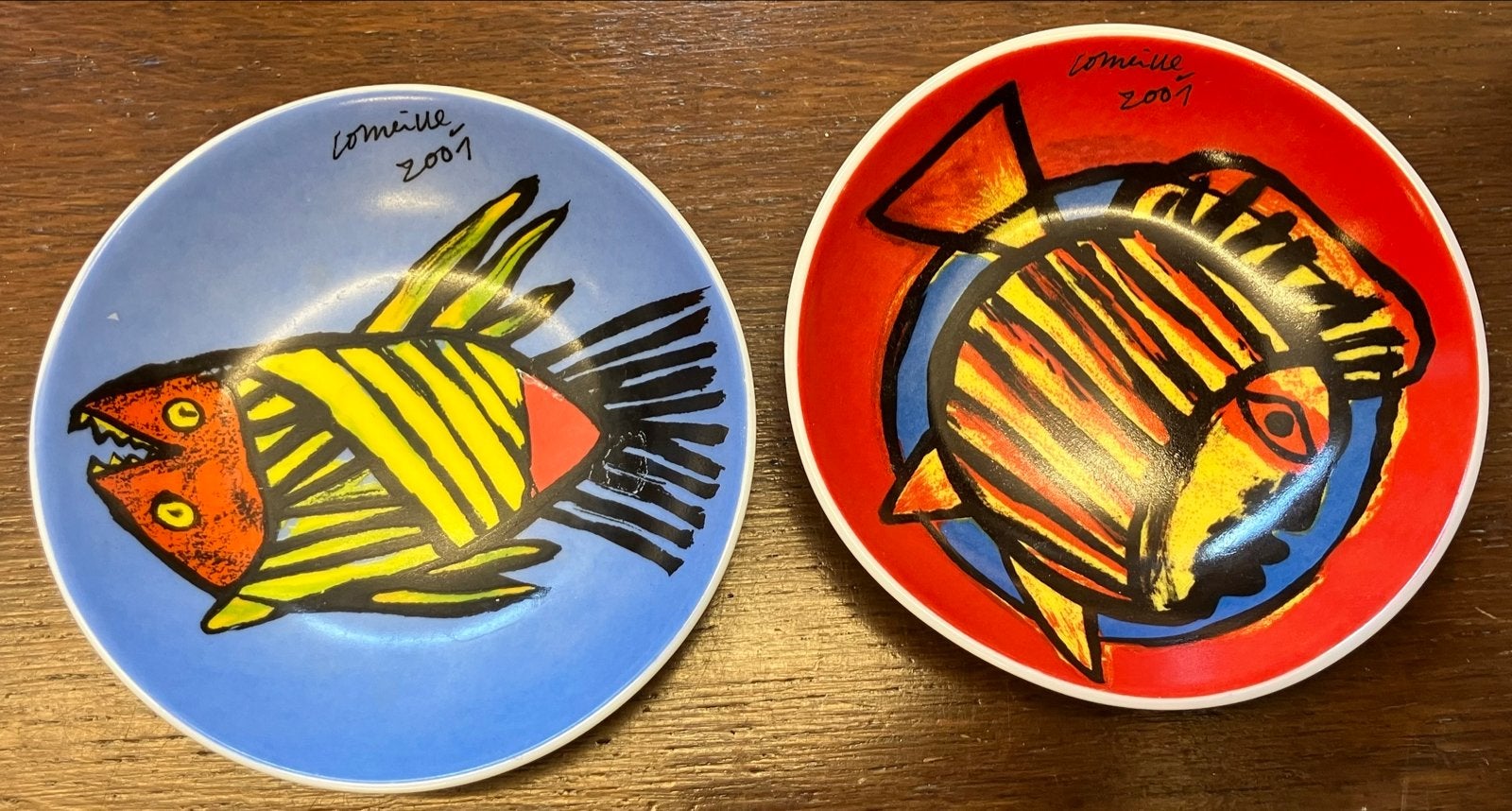 Corneille 2001 Visschoteltjes - Set van 2, Ophalen of Verzenden