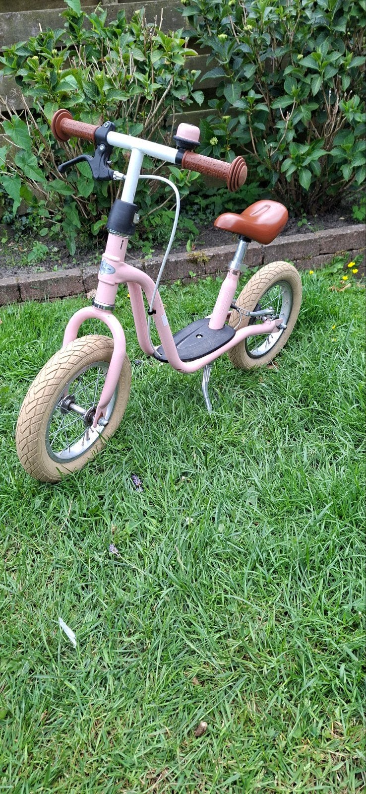 Puky loopfiets XL roze met bruin zadel en handvatten, Ophalen, Gebruikt, Minder dan 16 inch, Puky