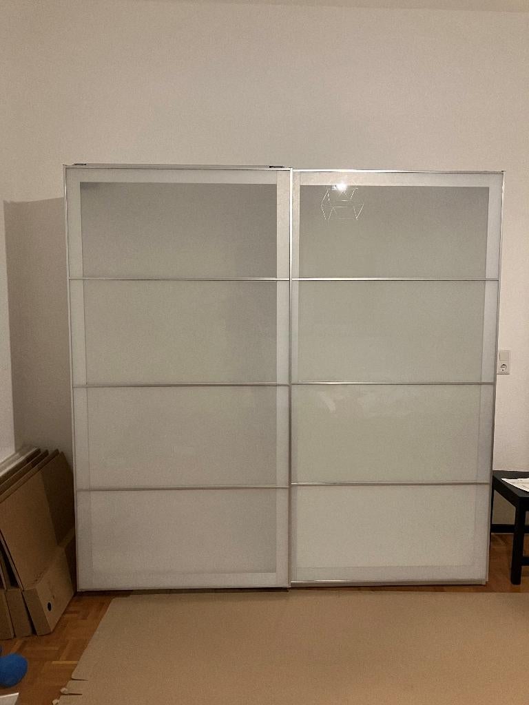 IKEA PAX kast met schuifdeuren – zeer goede staat, Ophalen, 200 cm of meer, Glas, Zo goed als nieuw