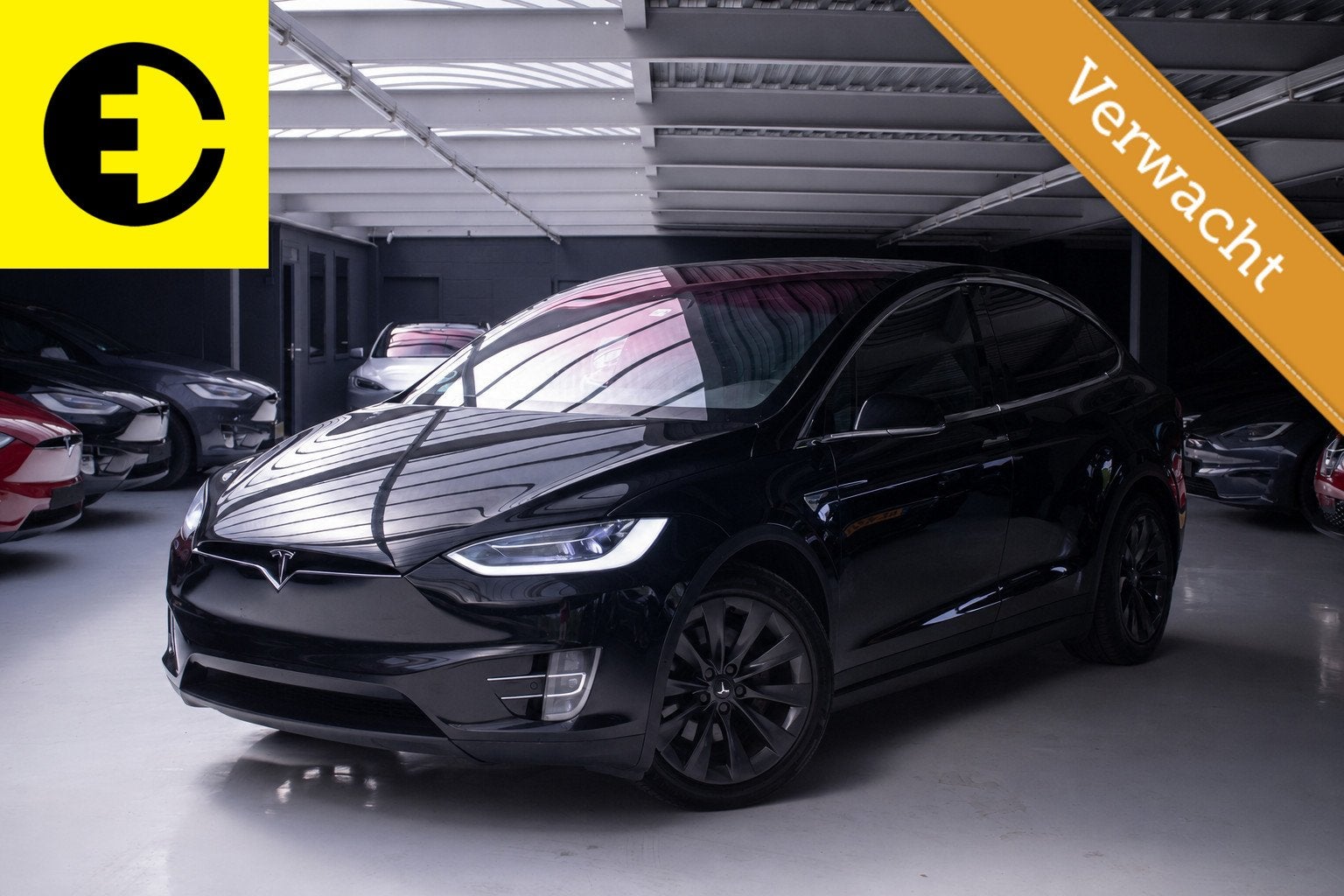 Tesla Model X 100D 7p. | Stoelverwarming | Luchtvering, Auto's, Model X, 7 stoelen, Zwart, Vierwielaandrijving