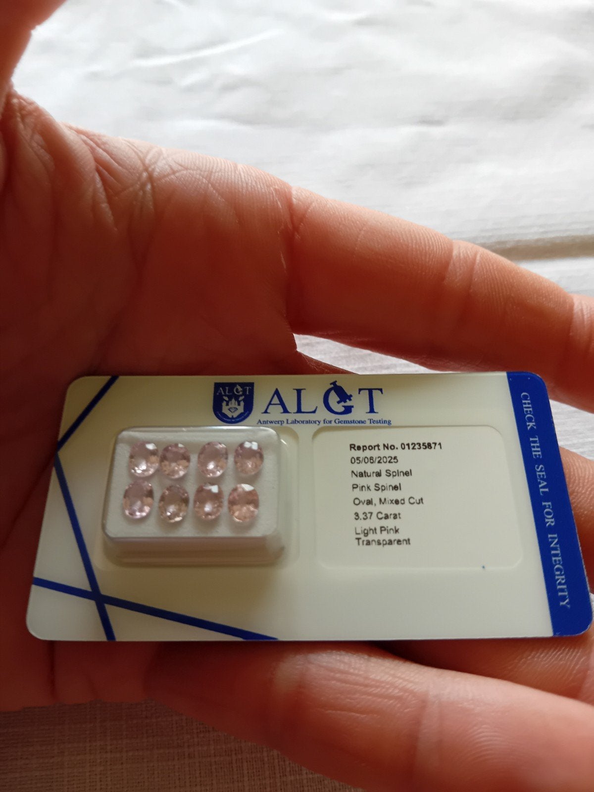 Natuurlijke Roze Spinel Edelstenen - ALGT Gecertificeerd, Ophalen of Verzenden, Nieuw