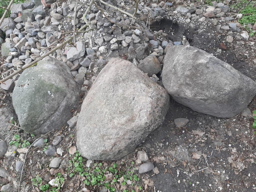3 Grote Robuuste Zwerfkeien voor Tuin of Landschap, Ophalen