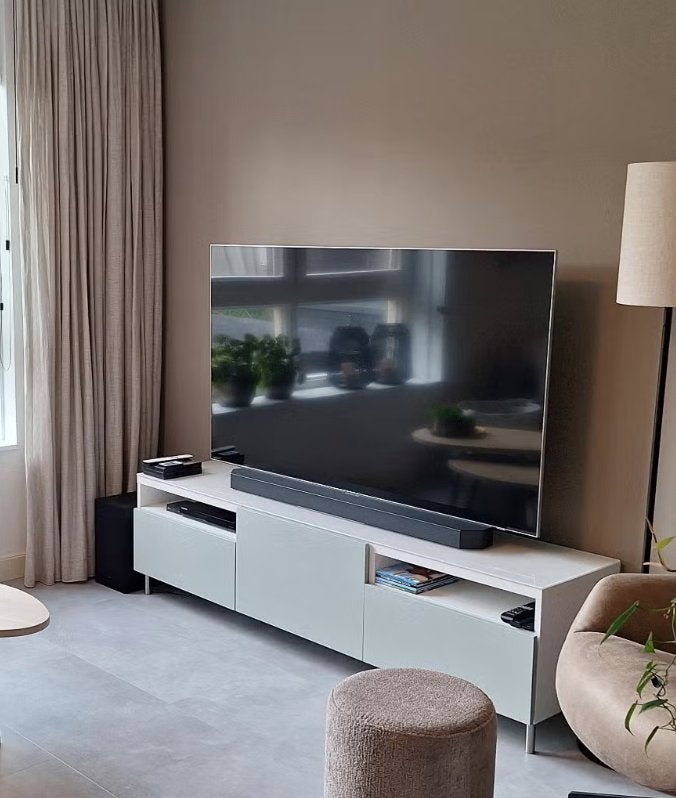 Televisiemeubel Besta(Ikea) 180cm breed Mintgroen, Ophalen, 150 tot 200 cm, Scandinavisch, Zo goed als nieuw
