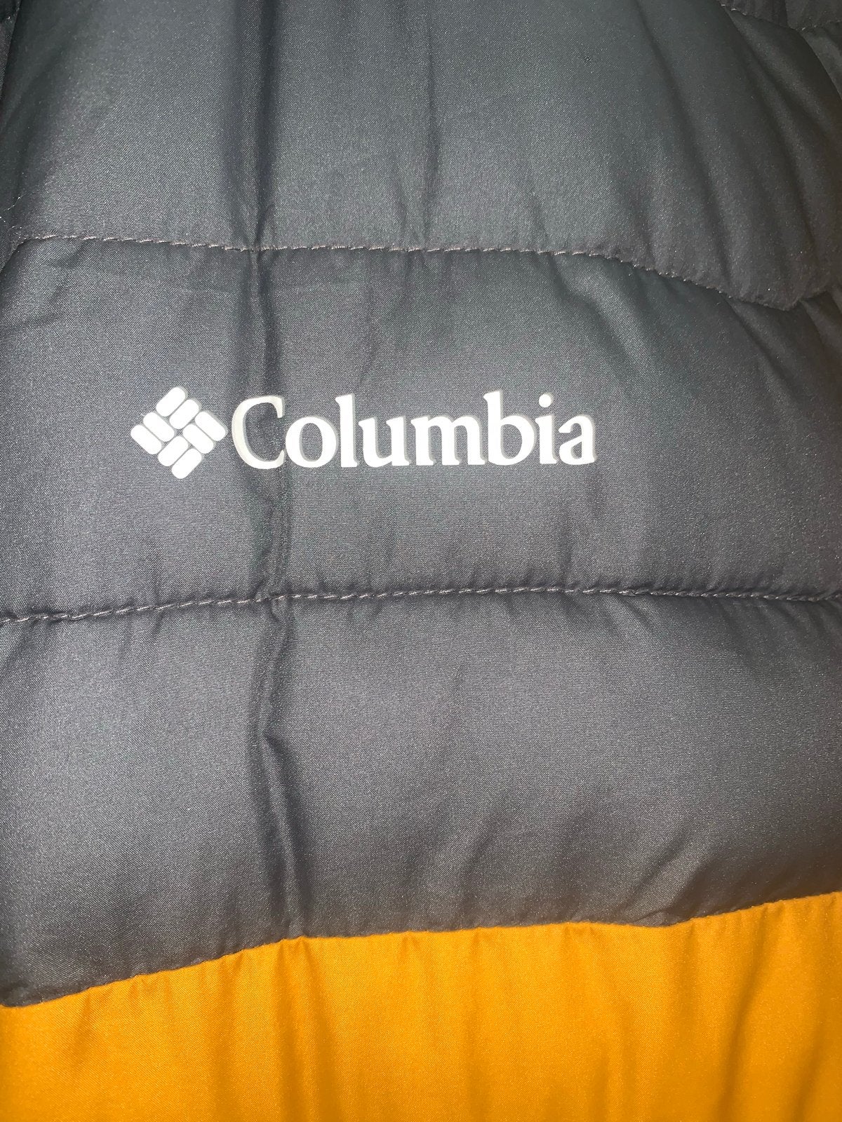 Columbia Omni-Heat Puffer Jas - Zwart/Okergeel - Maat XL, Ophalen of Verzenden, Zo goed als nieuw, Maat 56/58 (XL), Meerkleurig