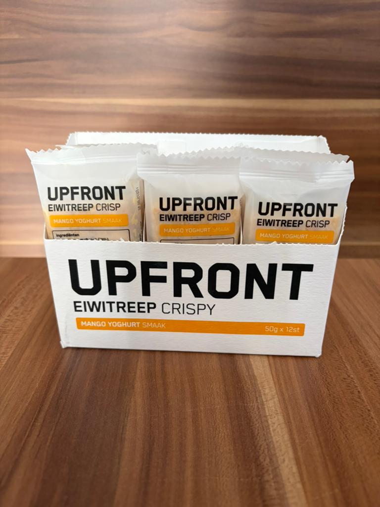 Upfront Eiwitreep Crisp Mango Yoghurt Doosje (12 stuks), Ophalen of Verzenden, Nieuw, Overige typen