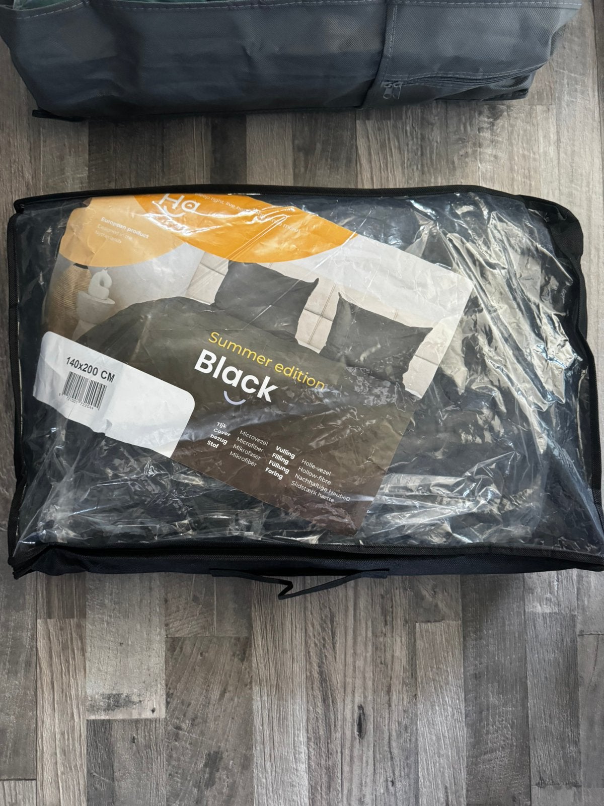 The Happy Bed Wasbaar Dekbed Summer Edition Black 140x200, Eenpersoons, Zwart, Nieuw, Ophalen of Verzenden
