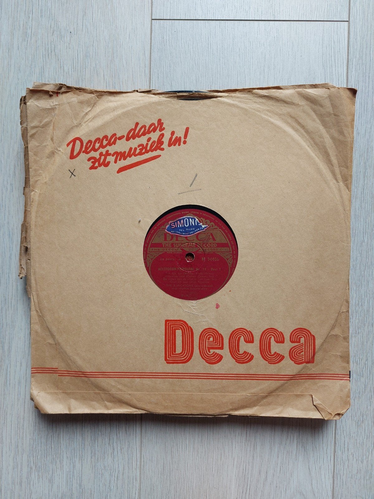 Decca The Supreme Record - Accordeon Potpourri No. 19, Ophalen, LP, Gebruikt, 10 inch