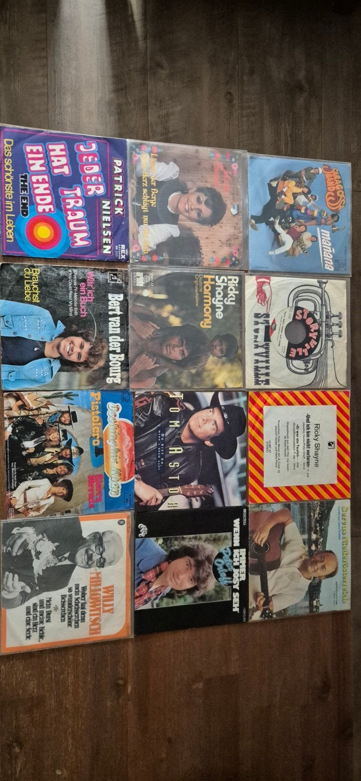 Partij van 12 diverse 7 inch singles - Schlager/Pop, Gebruikt, 7 inch, EP, Schlager