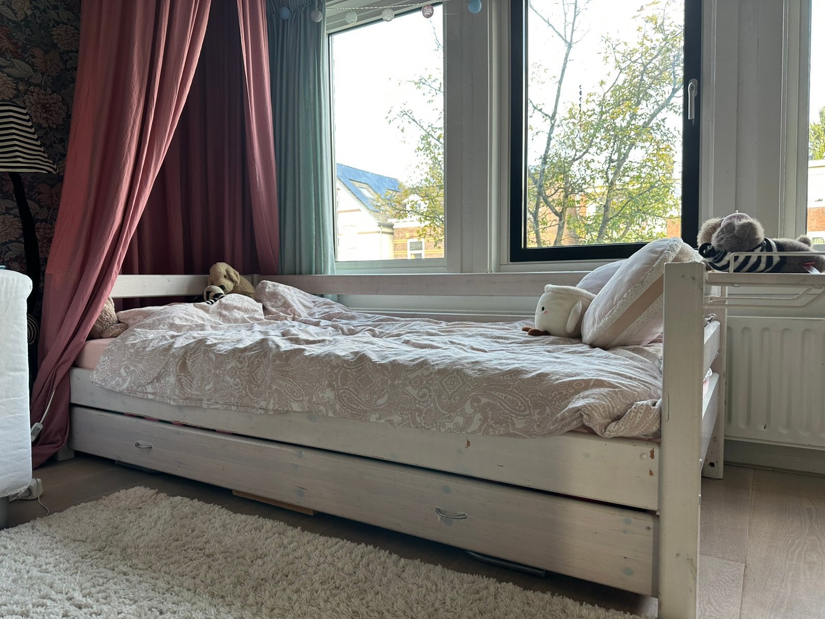 Flexa kinderbed, Ophalen, 85 tot 100 cm, Zo goed als nieuw, Matras