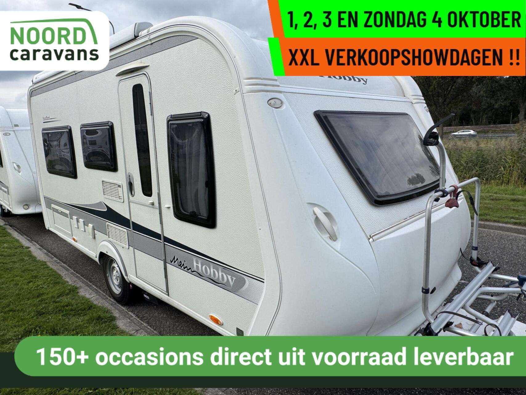 Hobby 460 LU EXCELLENT, ENKELE BEDDEN, RONDZIT, MOVER.LUIFEL, Caravans en Kamperen, Rondzit, Hobby, Bedrijf, Hordeur