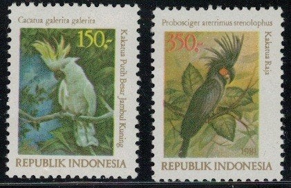 A664 Indonesie 1100/01 postfris Vogels, Verzenden, Postfris, Dier of Natuur