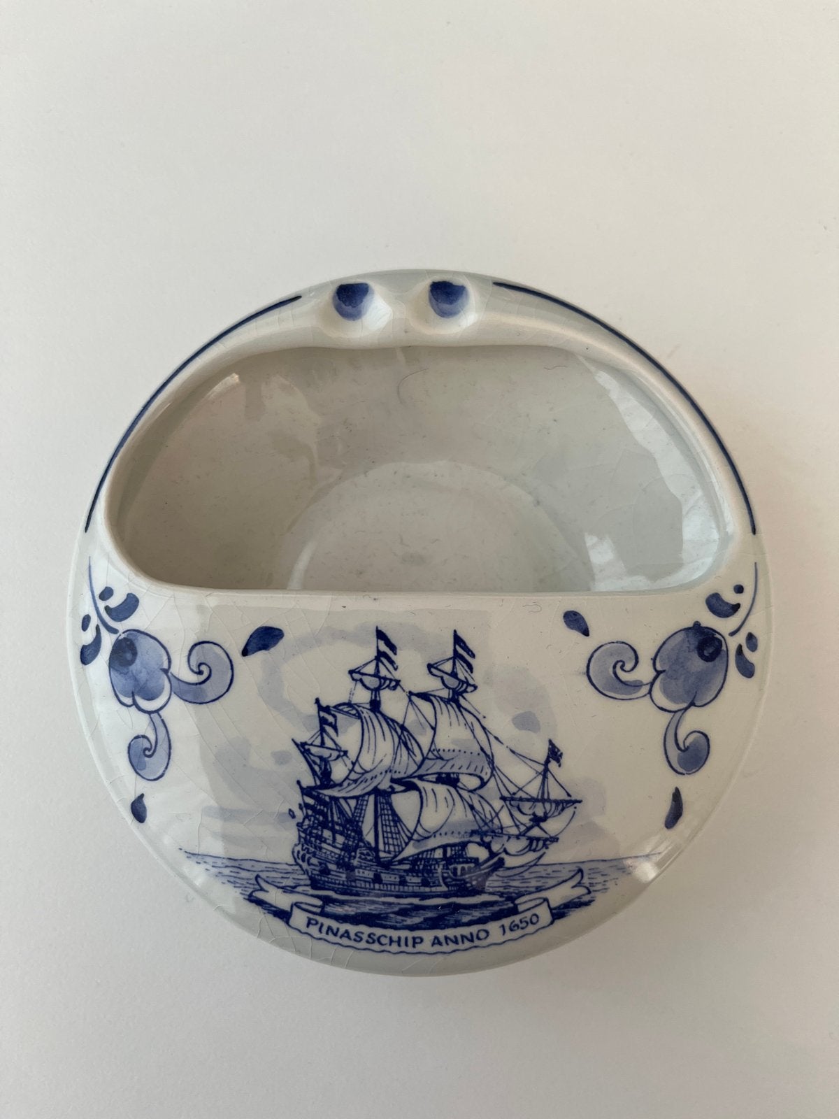 Delfts Blauw Wandbakje Nedlloyd Lines Pinaschip 1650, Ophalen of Verzenden