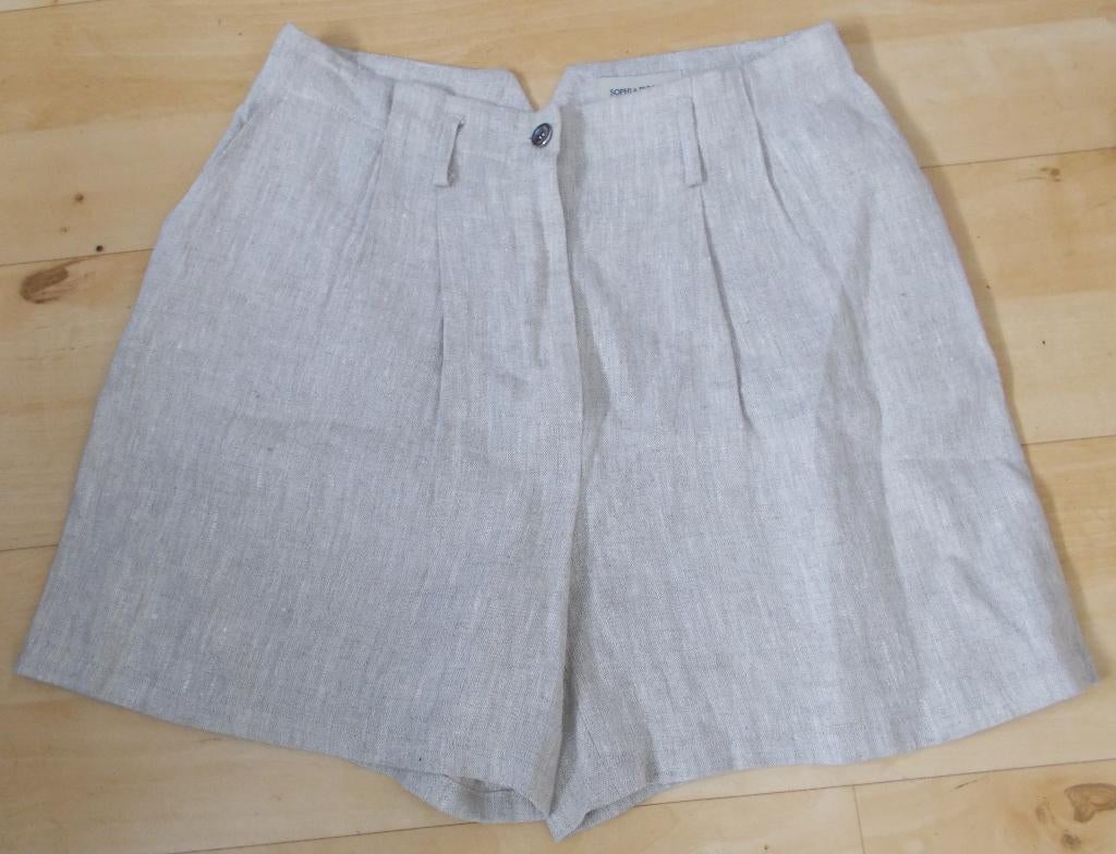 Beige 80% katoen korte broek/short van Sophia Pigozzi! 44, Kleding | Dames, Kort, Verzenden, Beige, Maat 42/44 (L)