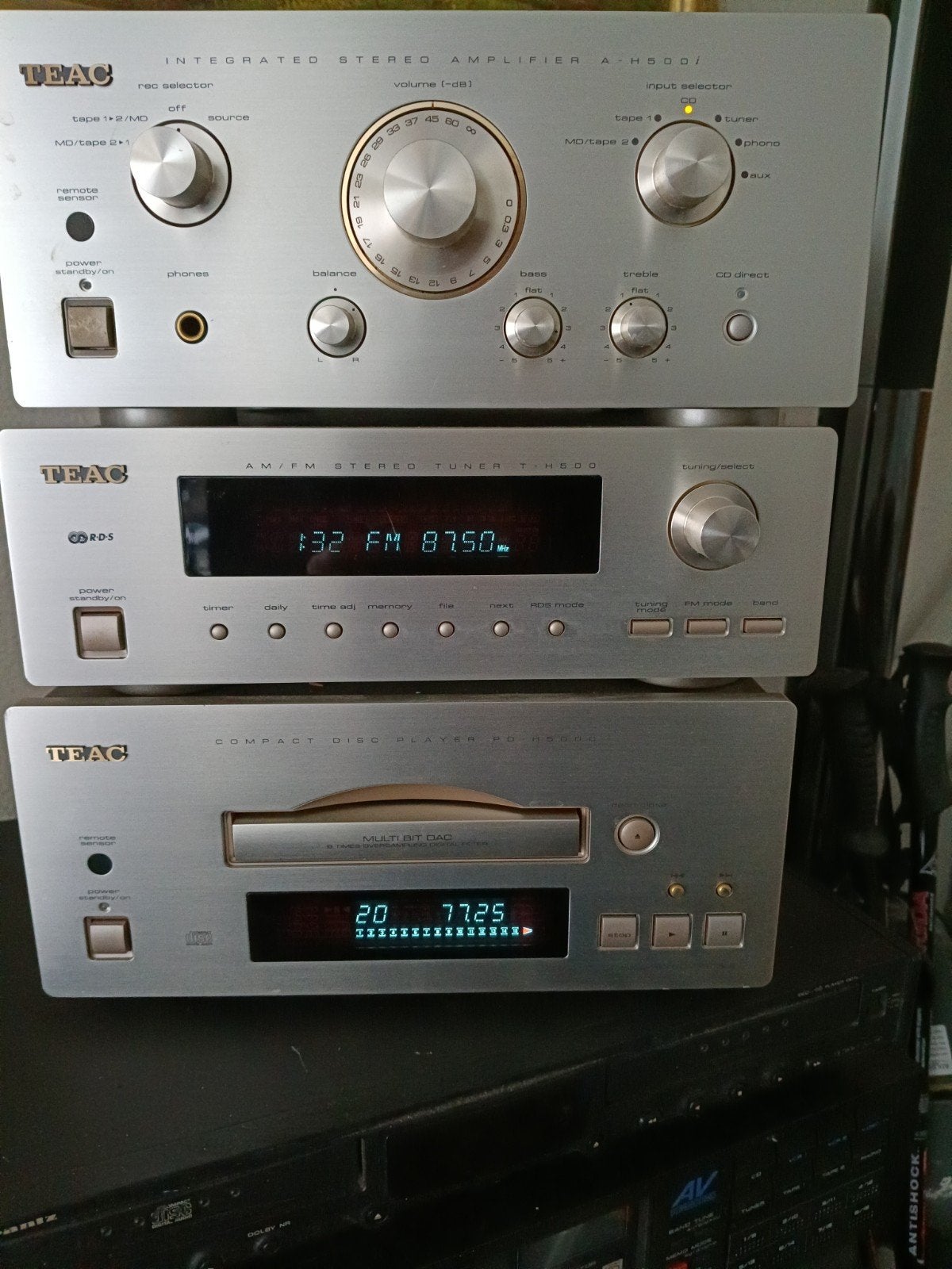 TEAC H500i Stereo Set: Versterker, Tuner, CD-speler, Overige merken, Gebruikt, Cd-speler, Losse componenten