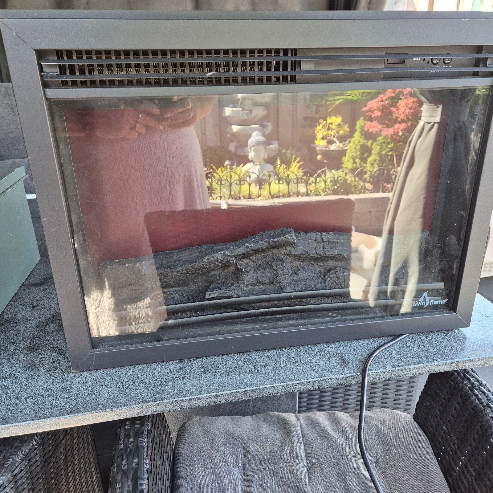 Elektrische haard met of zonder warmte - Livin' Flame EF61A, Huis en Inrichting, Haarden, Ophalen of Verzenden, Vrijstaande haard