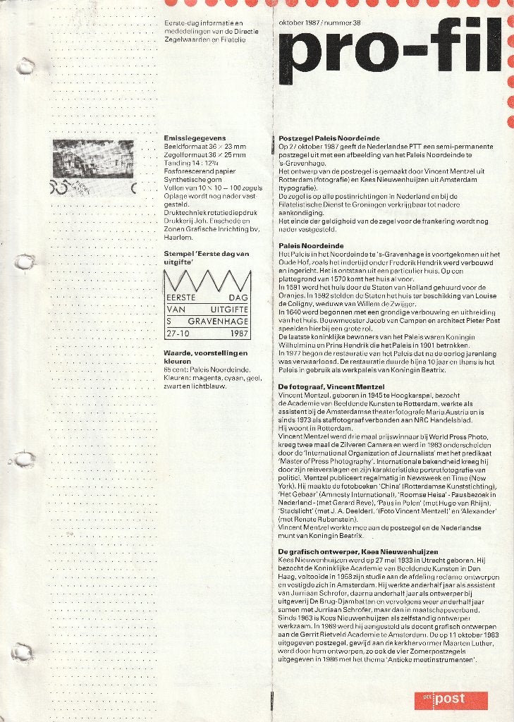 PRO-FIL BLADEN PTT POST 1987 - 1998 IN 3 MAPPEN, Ophalen of Verzenden, Verzamelalbum