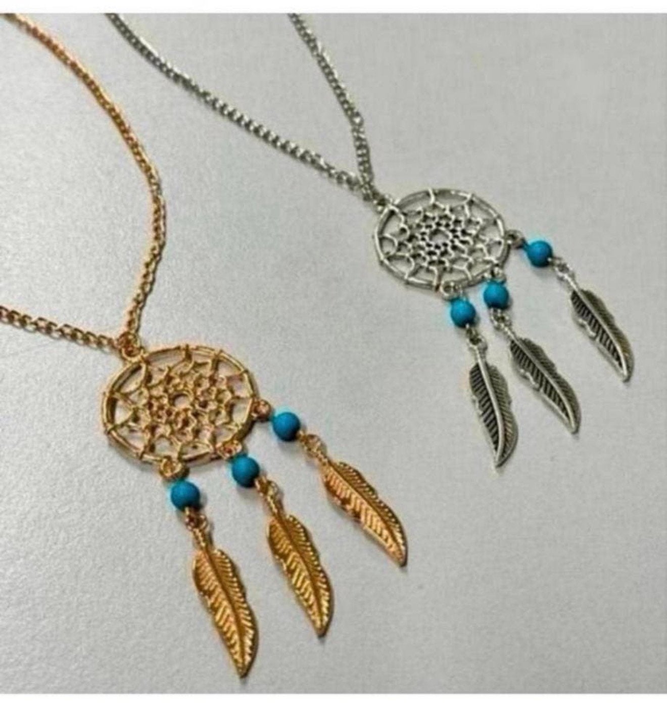 Dromenvanger ketting dames vrouwen - Zilver of goud kleur, Overige materialen, Verstelbaar, Nieuw, Ophalen of Verzenden