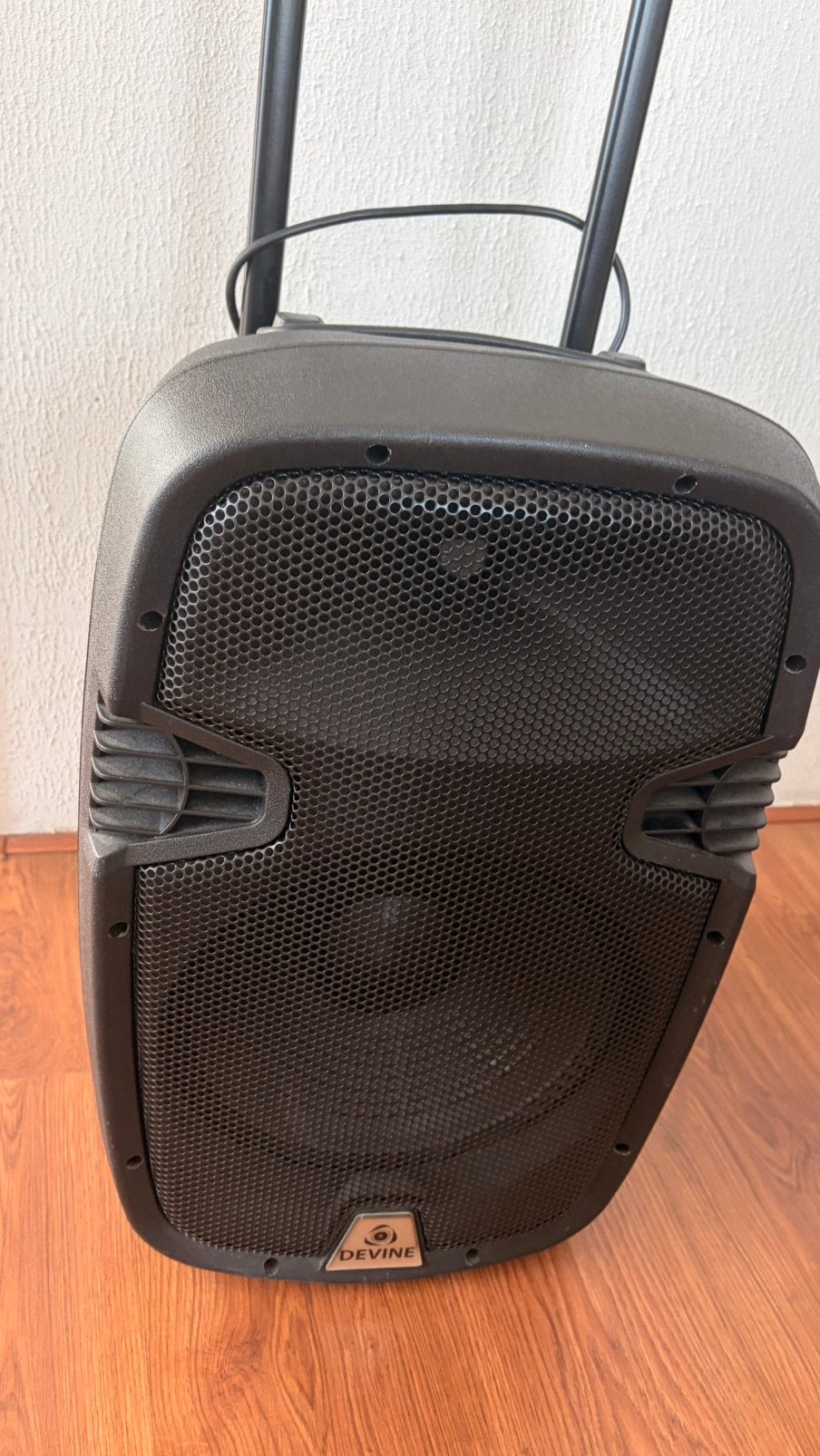 Devine nordo 12A MKII speaker met microfoons, Gebruikt, Inclusief kabels, Draagbare speaker, Ophalen