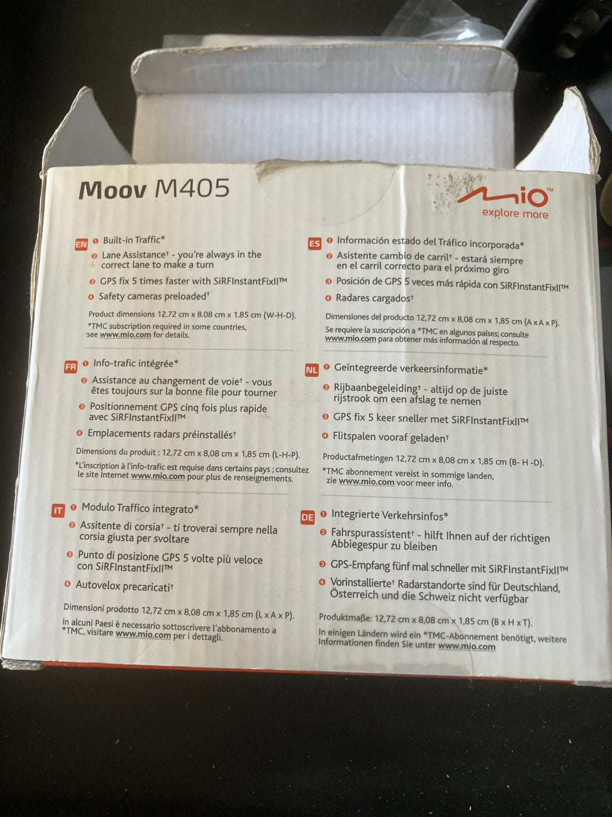 Mio Moov M405 Navigatiesysteem - Compleet in doos, Auto diversen, Ophalen of Verzenden, Gebruikt