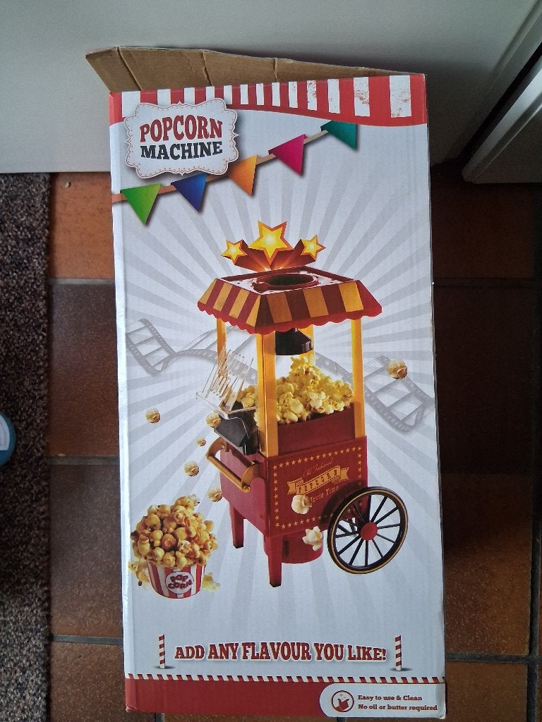 Popcorn machine, Ophalen, Gebruikt