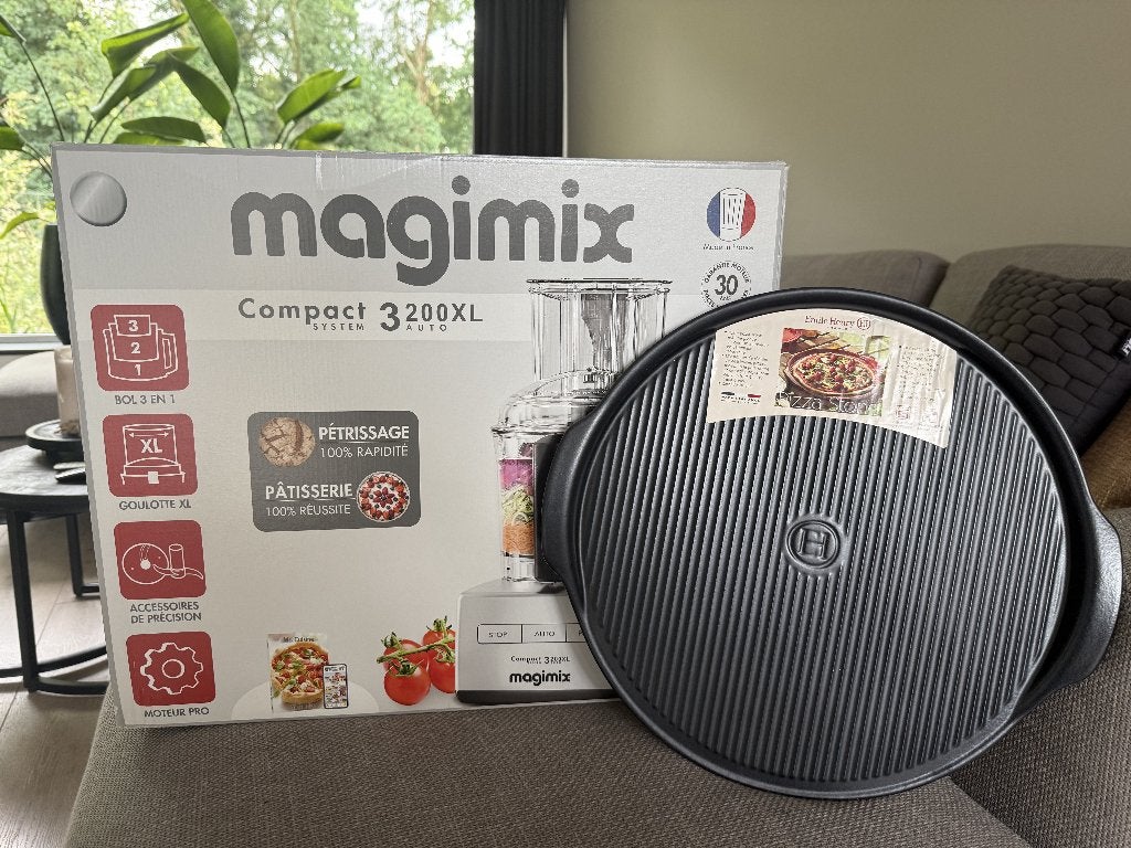 Magimix CS 3200 XL Foodprocessor + pizzasteen Emile Henry, Witgoed en Apparatuur, Keukenmixers, 2 tot 3 liter, Ophalen, Nieuw