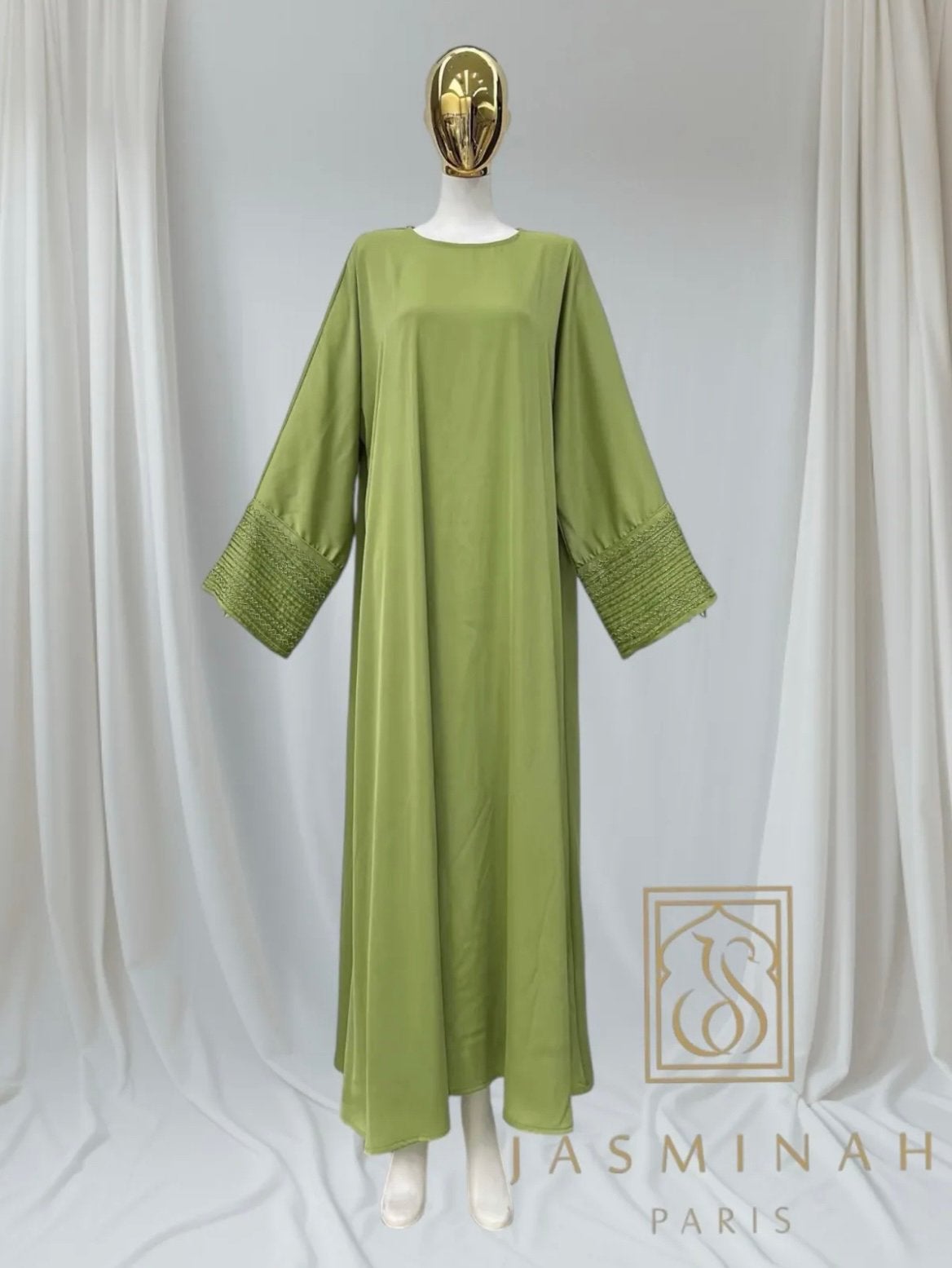 Elegante Abaya met Kralenmouwen - Diverse Kleuren, Kleding | Dames, Jurken, Maat 38/40 (M), Meerkleurig, Nieuw, Ophalen of Verzenden