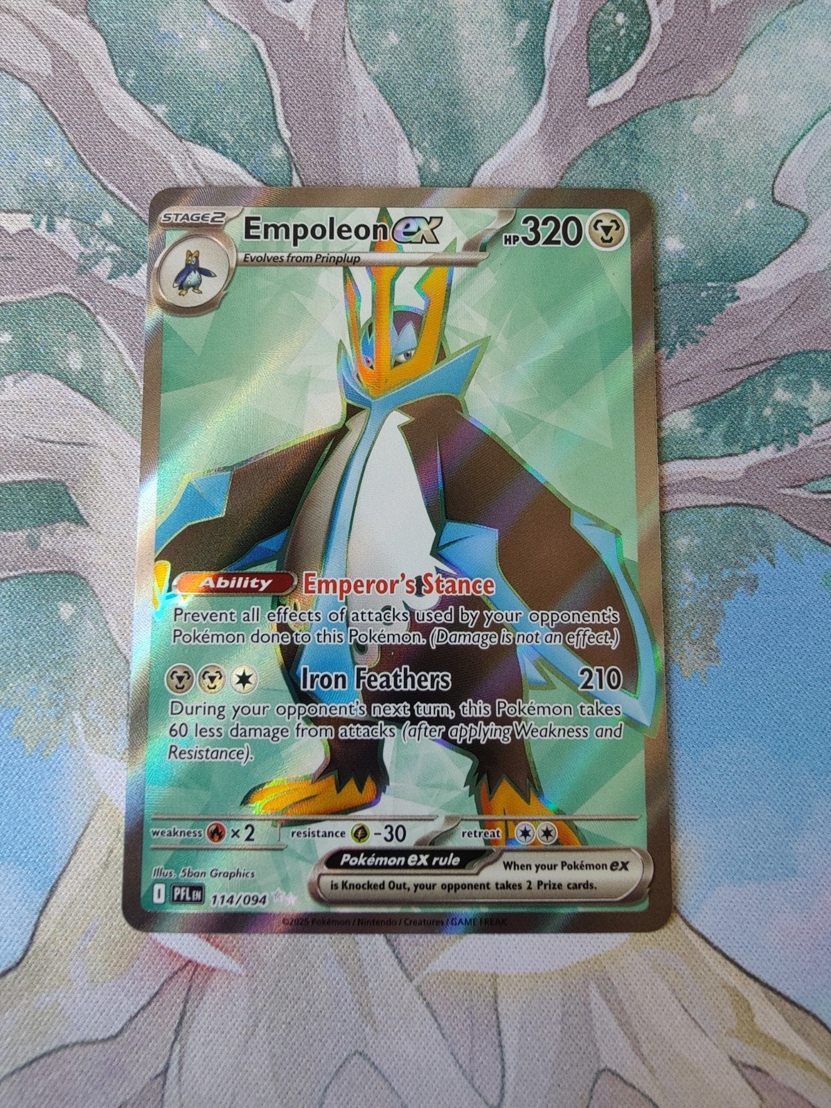 Pokemon phantasmal flames empoleon ex full art 114/094, Ophalen of Verzenden, Nieuw, Losse kaart, Foil