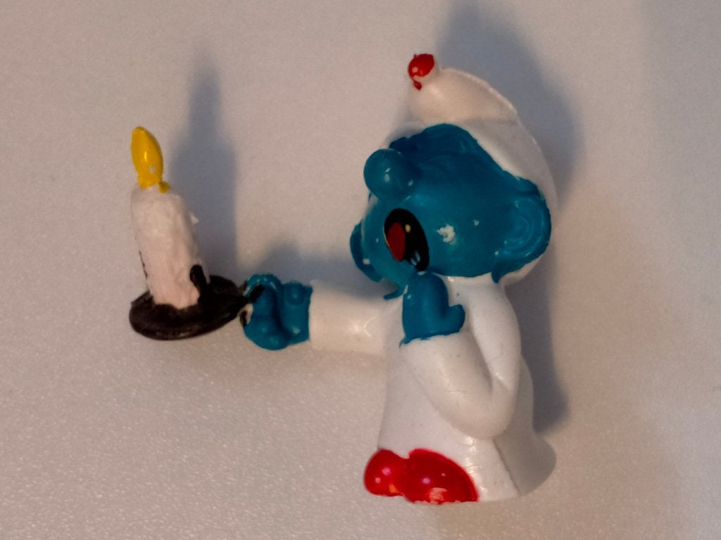 Smurfen smurf kaars nachthemd vintage rohling plagiaat, Verzamelen, Verzenden, Gebruikt, Verschillende Smurfen