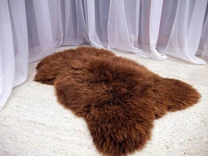 Dutch sheepskin and Texel - decorative carpet, Ophalen of Verzenden, Eenpersoons