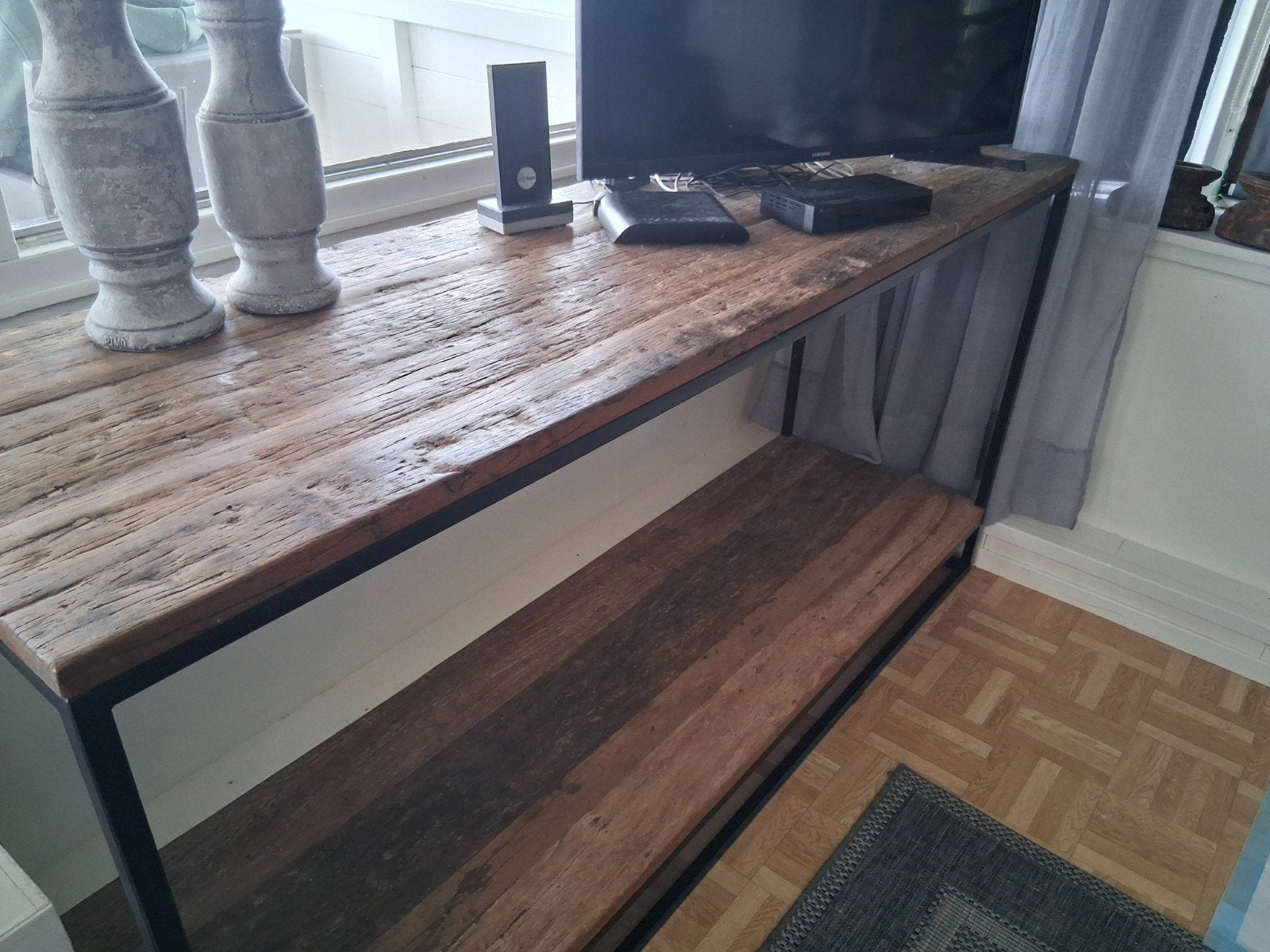hele mooie sidetable robuust / railway hout, Zo goed als nieuw, 150 tot 200 cm, Ophalen, Overige houtsoorten
