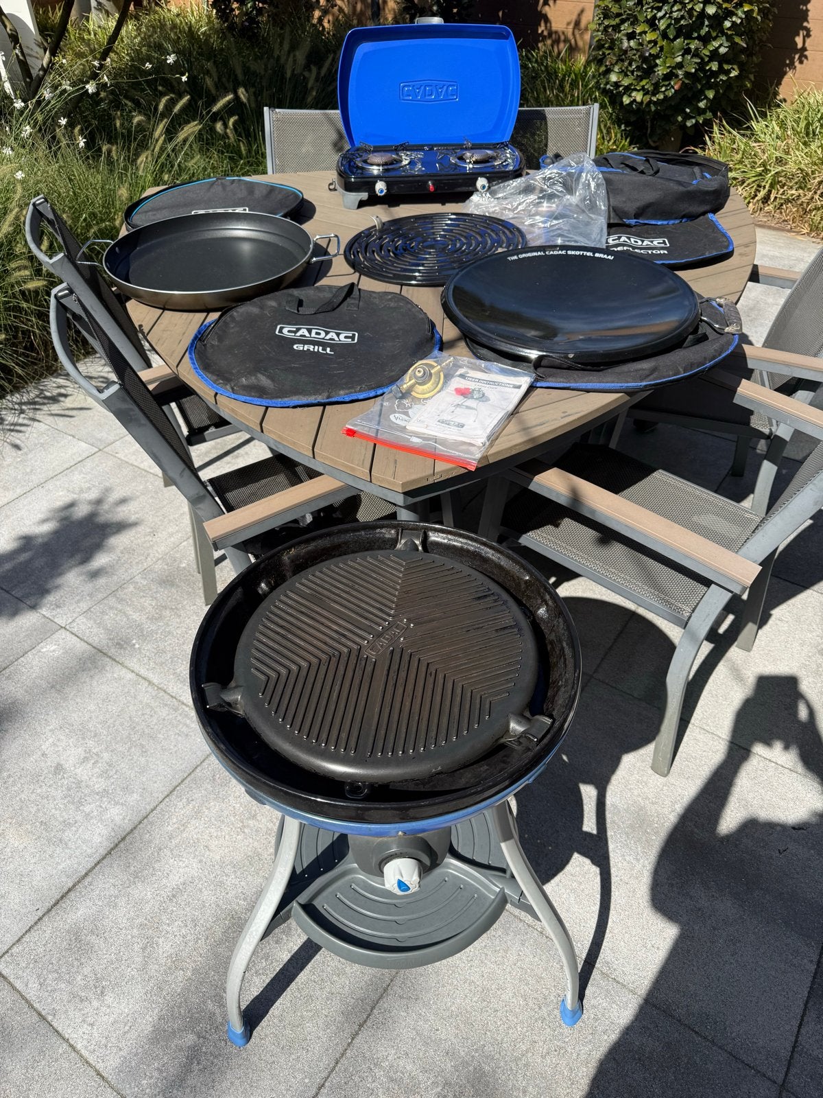 Cadac Carri chef met accessoires en 2-pits gasfornuis, Caravans en Kamperen, Ophalen of Verzenden, Gebruikt