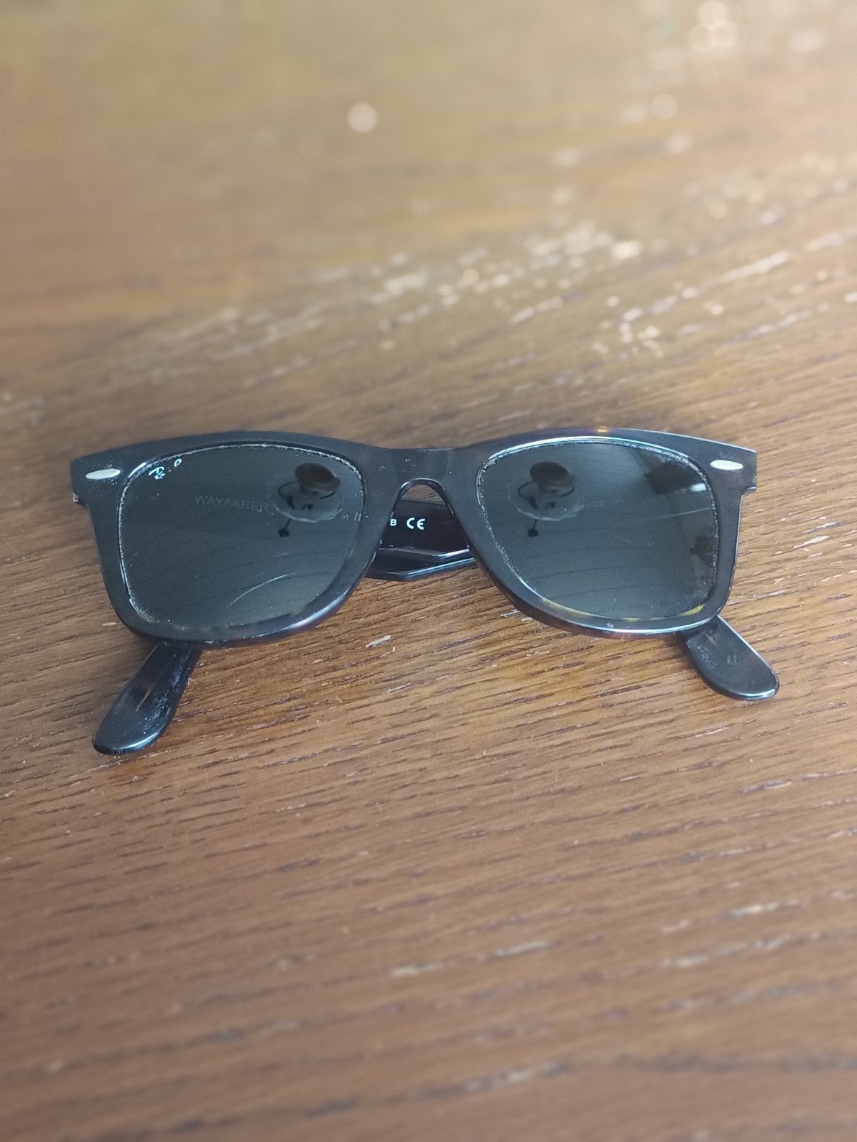 Ray Ban Wayfarer donkerbruin, Gebruikt, Zonnebril, Bruin, Ophalen of Verzenden