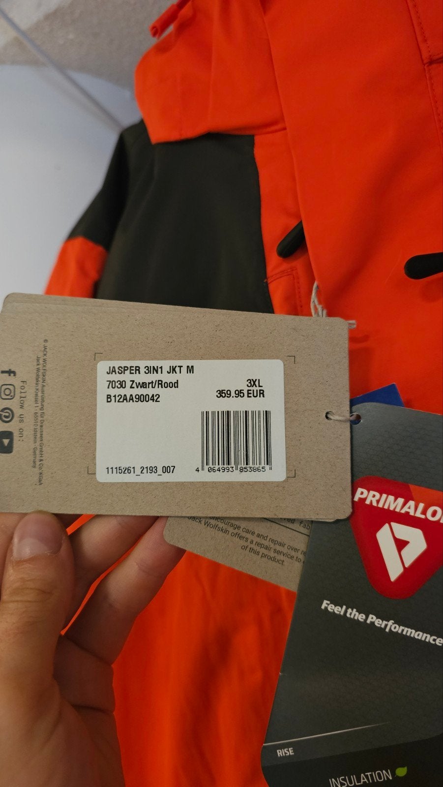 ski jas 3XL Jack wolfskin, Nieuw, Ophalen of Verzenden, Jack Wolfskin, Overige maten
