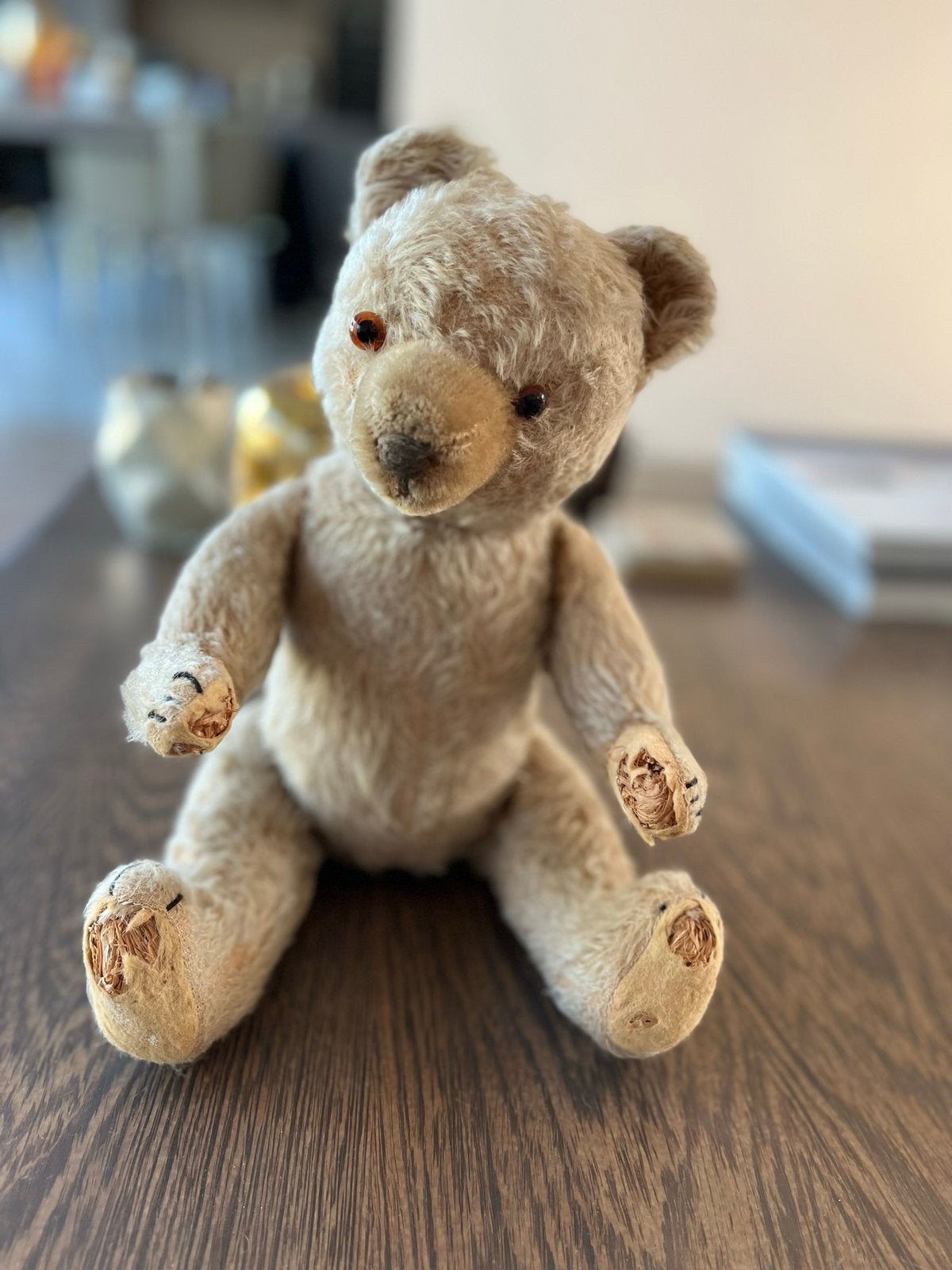 Hermann Teddybeer • jaren 60 -.verzamelobject, Ophalen of Verzenden, Gebruikt, Stoffen beer, Overige merken