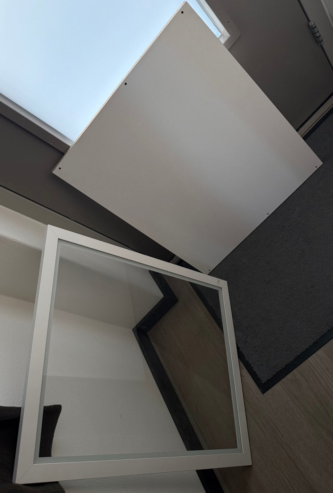 Ikea pax kast KOMPLEMENT Plank, wit, 75x58 cm + glas, Ophalen, Zo goed als nieuw, Minder dan 100 cm, Rechthoekig