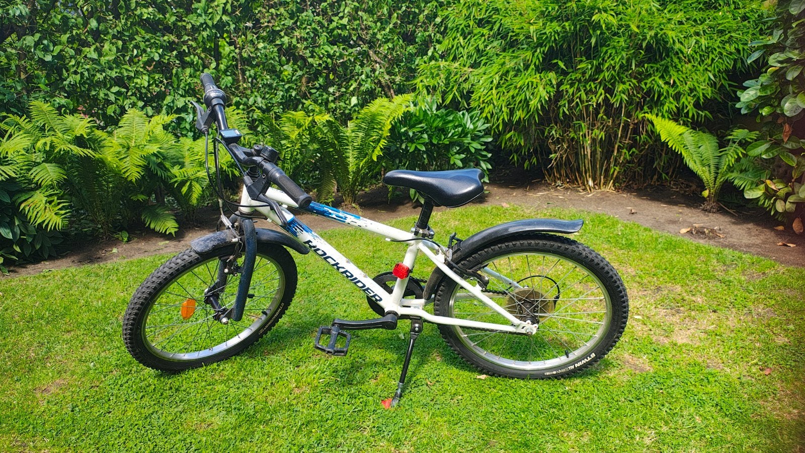 Jongens fiets mtb-achtig, Fietsen en Brommers, Fietsen | Jongens, Ophalen, Gebruikt, Btwin Rockrider-Decathlon, Velgrem