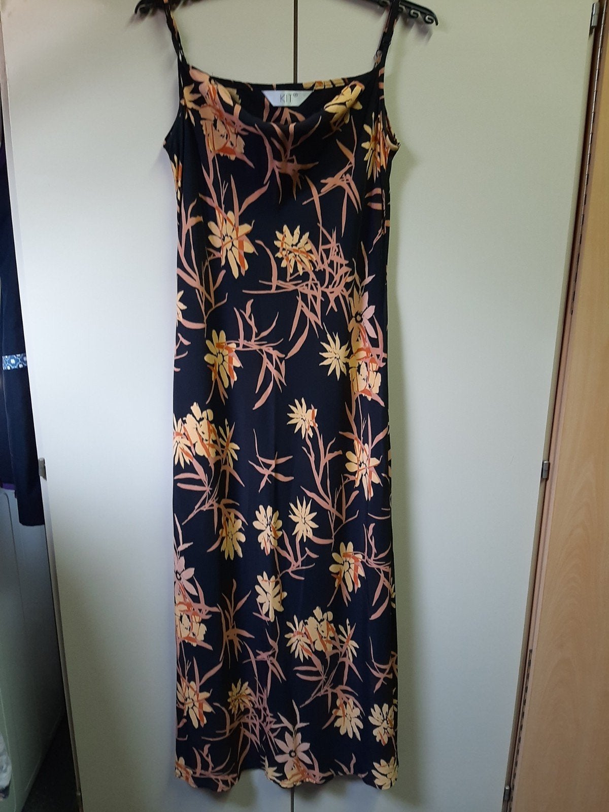 Zomerse lange jurk met bloemenprint (tot de enkel) maat 40, Maat 38/40 (M), Zwart, Ophalen of Verzenden, Gedragen