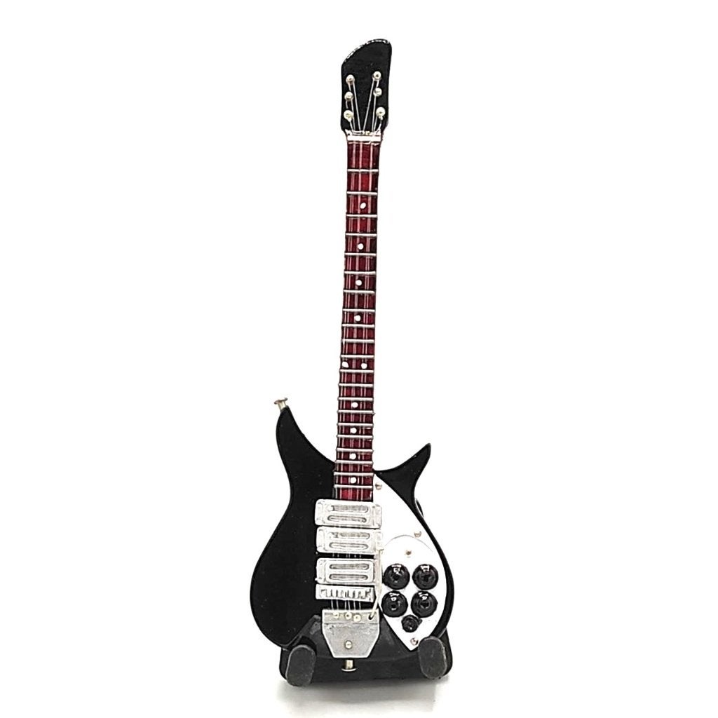 John Lennon The Beatles zwarte miniatuur gitaar 15cm deco, Info@deconoord.nl, Deco Noord, Nieuw, Ophalen of Verzenden