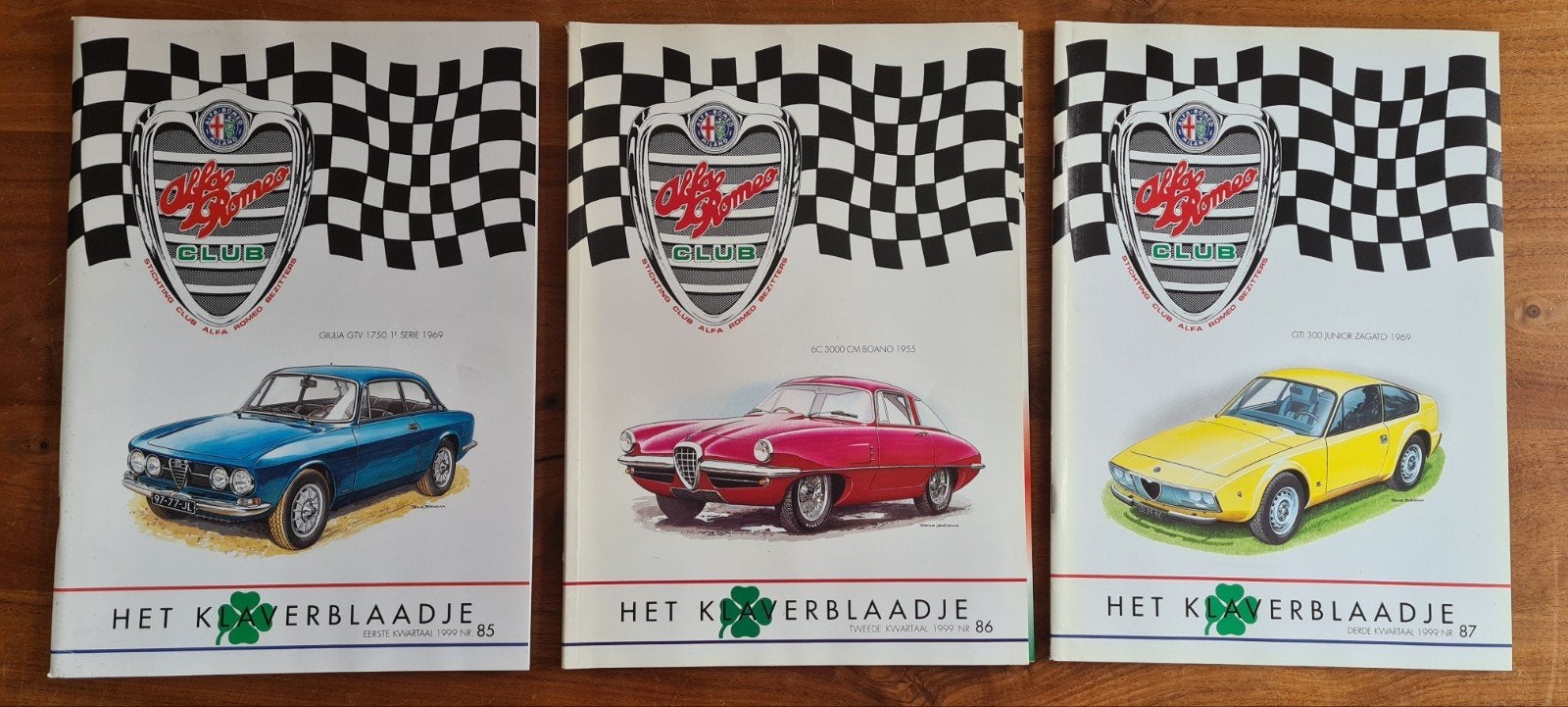 Alfa Romeo Club Klaverblaadje - 3 nummers 1999, Ophalen of Verzenden, Gelezen, Alfa Romeo, Stichting Alfa Romeo Club