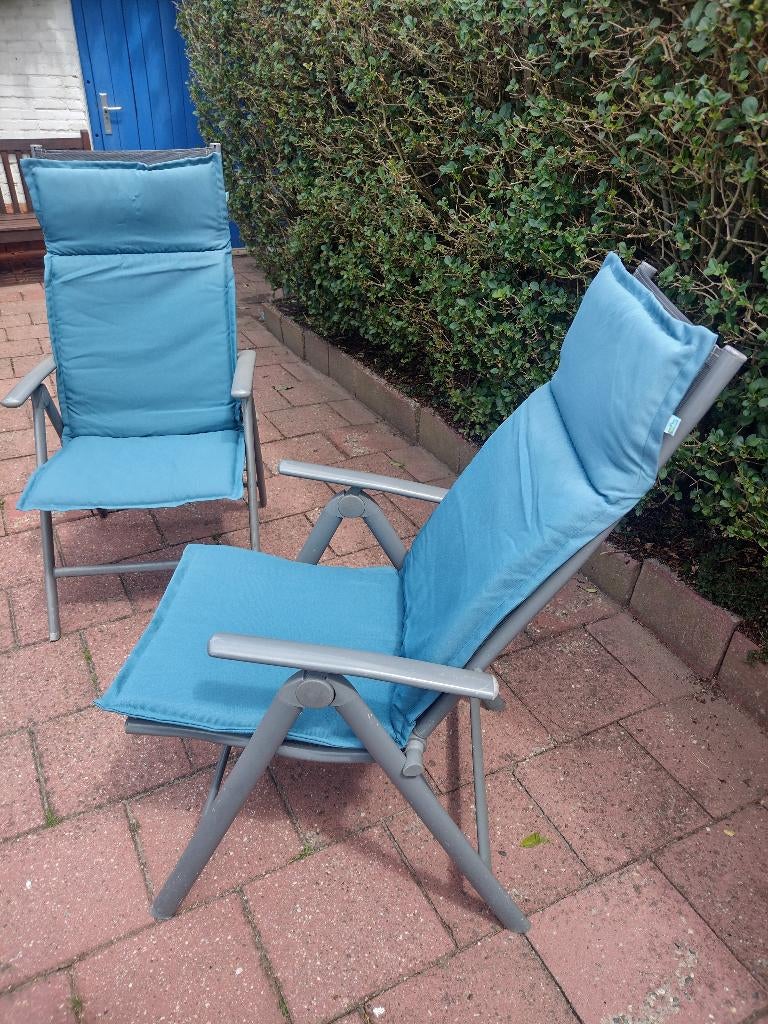 Tuinstoelkussens, 2 stuks, Tuin en Terras, Tuinstoelen, Ophalen, Zo goed als nieuw, Overige materialen