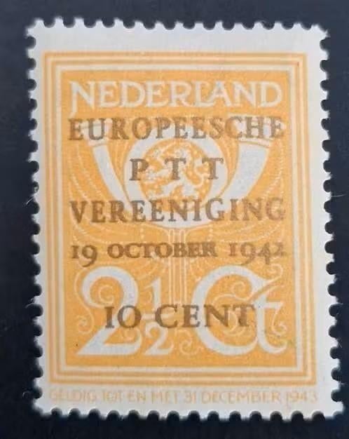 Nederland 1943 - nvph 404 - Europese P.T.T. Vereniging, Verzenden, Na 1940, Gestempeld