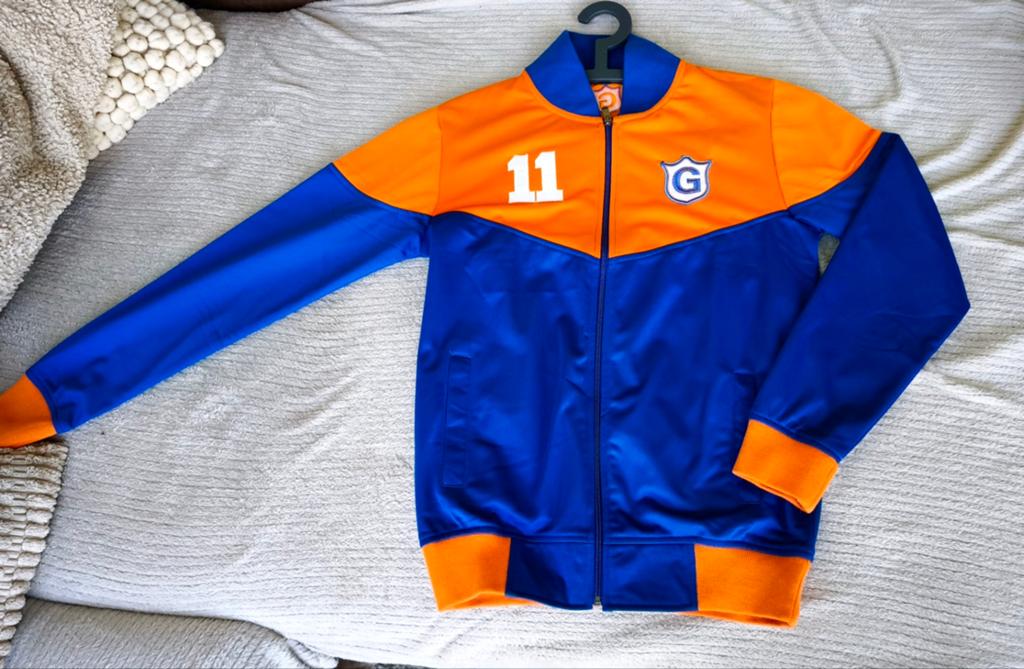 Guus Meeuwis jack blauw/oranje maat M, Onbekend, Ophalen of Verzenden, Zo goed als nieuw, Maat 48/50 (M)