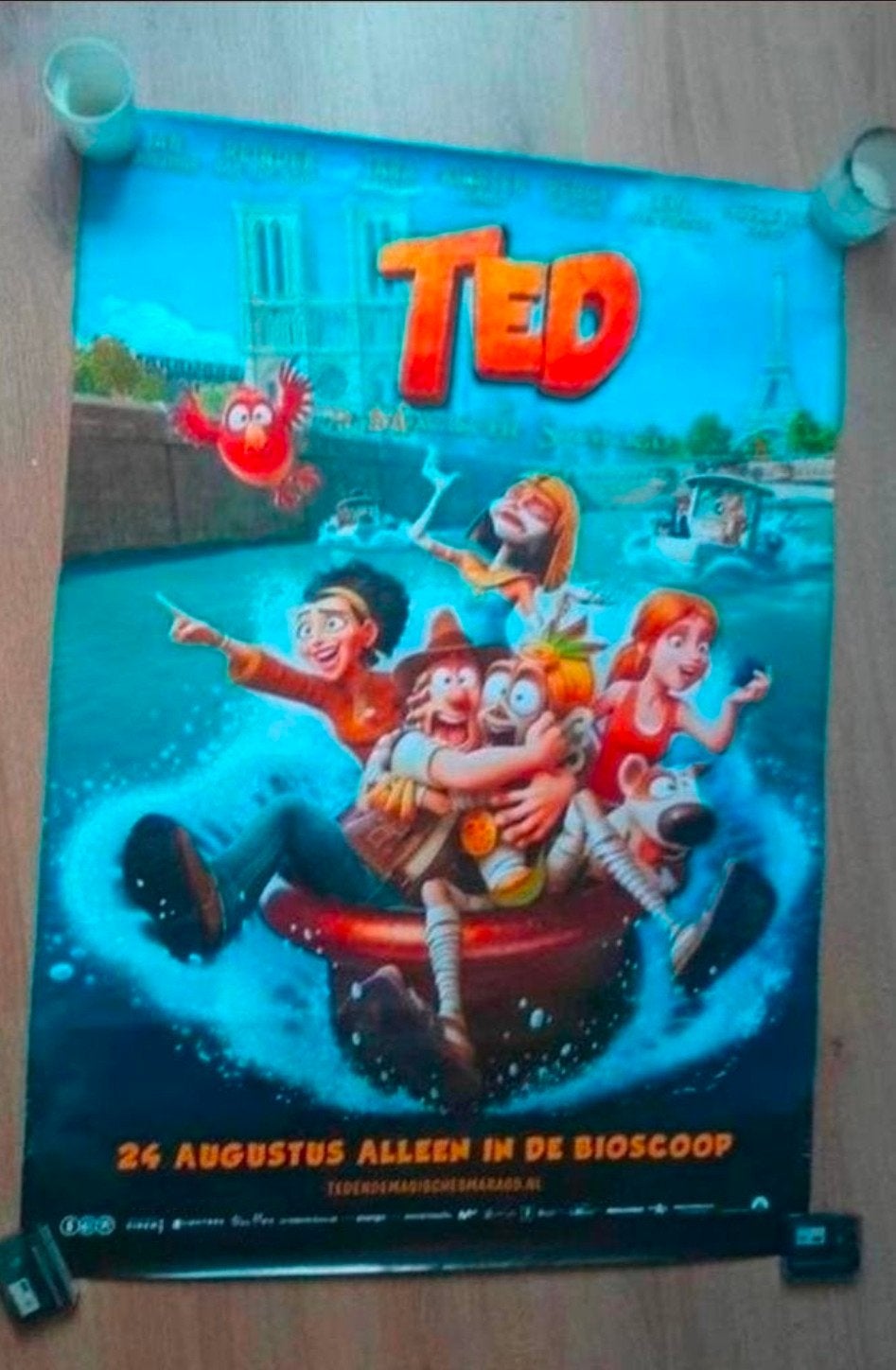 Ted & de Magische Smaragd bioscoopposter, Ophalen of Verzenden, Gebruikt, A1 t/m A3, Film en Tv