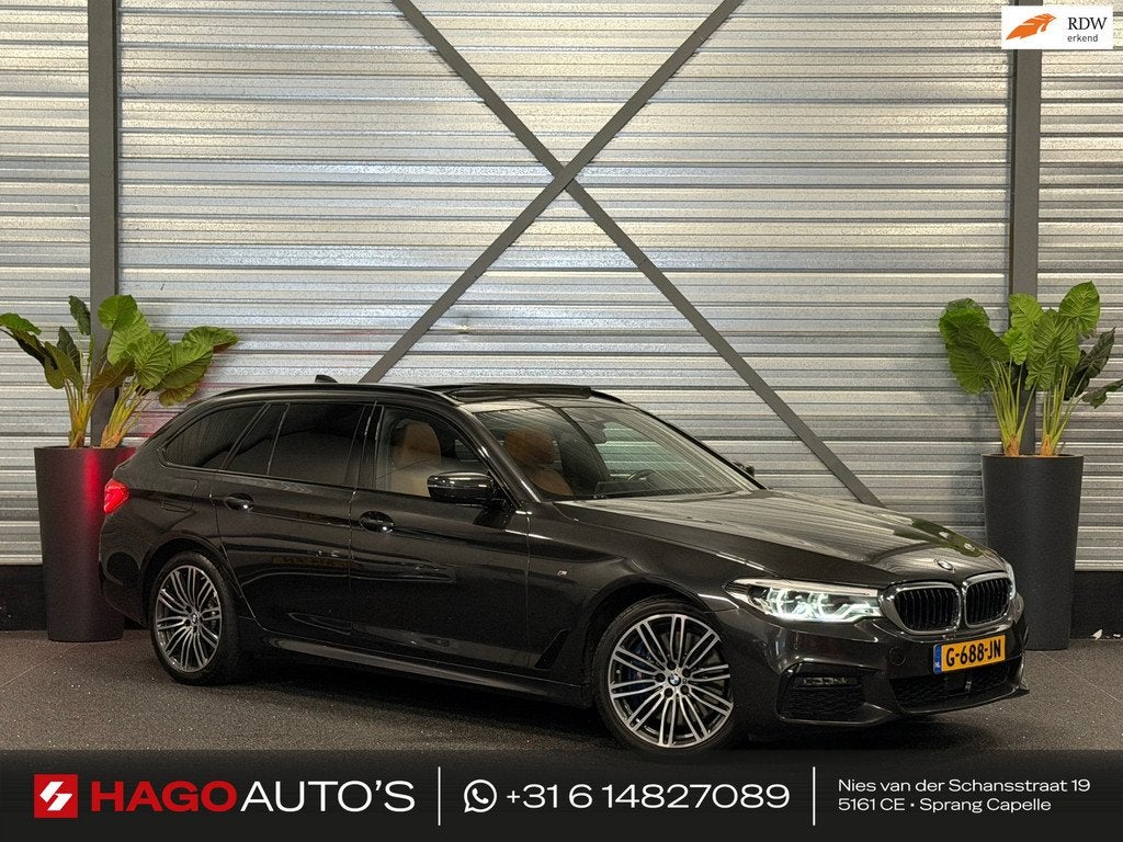 BMW 5-serie Touring 540i xDrive High Executive M-Pakket LED/, Automaat, Gebruikt, Euro 6, 2000 kg