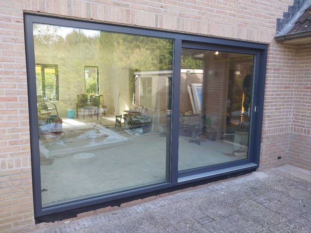 2 delige slide schuifpuien/kunststof/triple glas/uw 0.5/, Kunststof, 225 cm of meer, Nieuw, Ophalen of Verzenden
